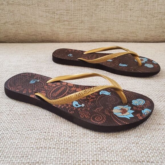 Havaianas Slim Flip Flops Sz 6 - Picture 1 of 10
